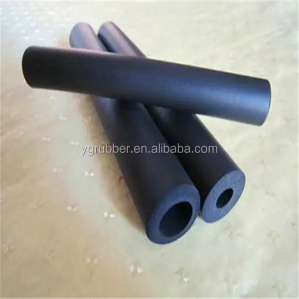 Elastic black silicone foam rubber tube