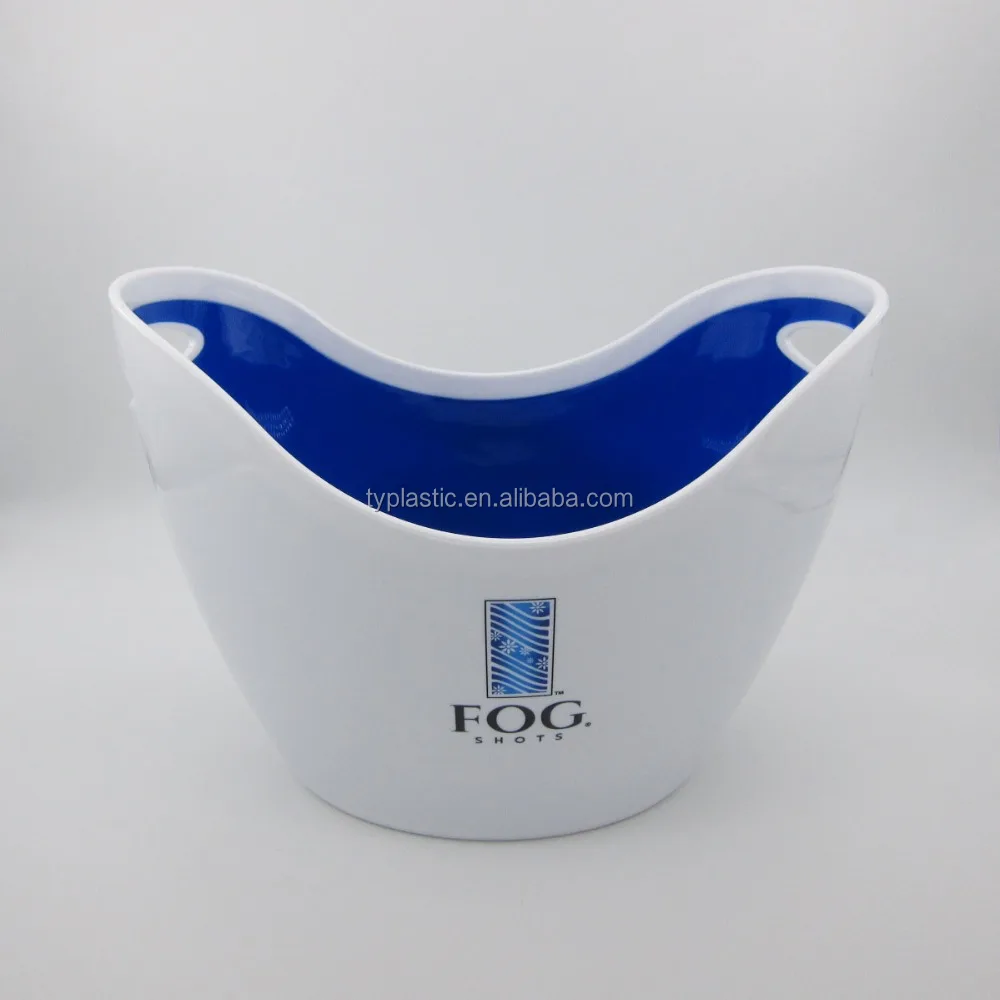 Hot selling 8L PS oval plastic cheap ice bucket for promotion