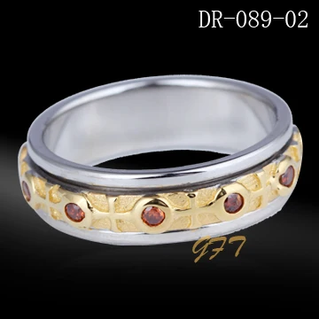 
Arabic gold jewellery designs for men silver 925 gold plated ring with zircon 