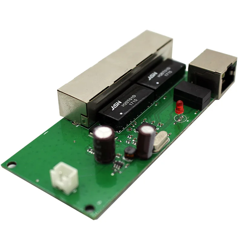 Realtek оригинальный чип 5 rj45 со светодиодным неуправляемым разъемом plug n play 4 + 1 порт мини-переключатель данных сети 12 В Лучшая производительность дизайна