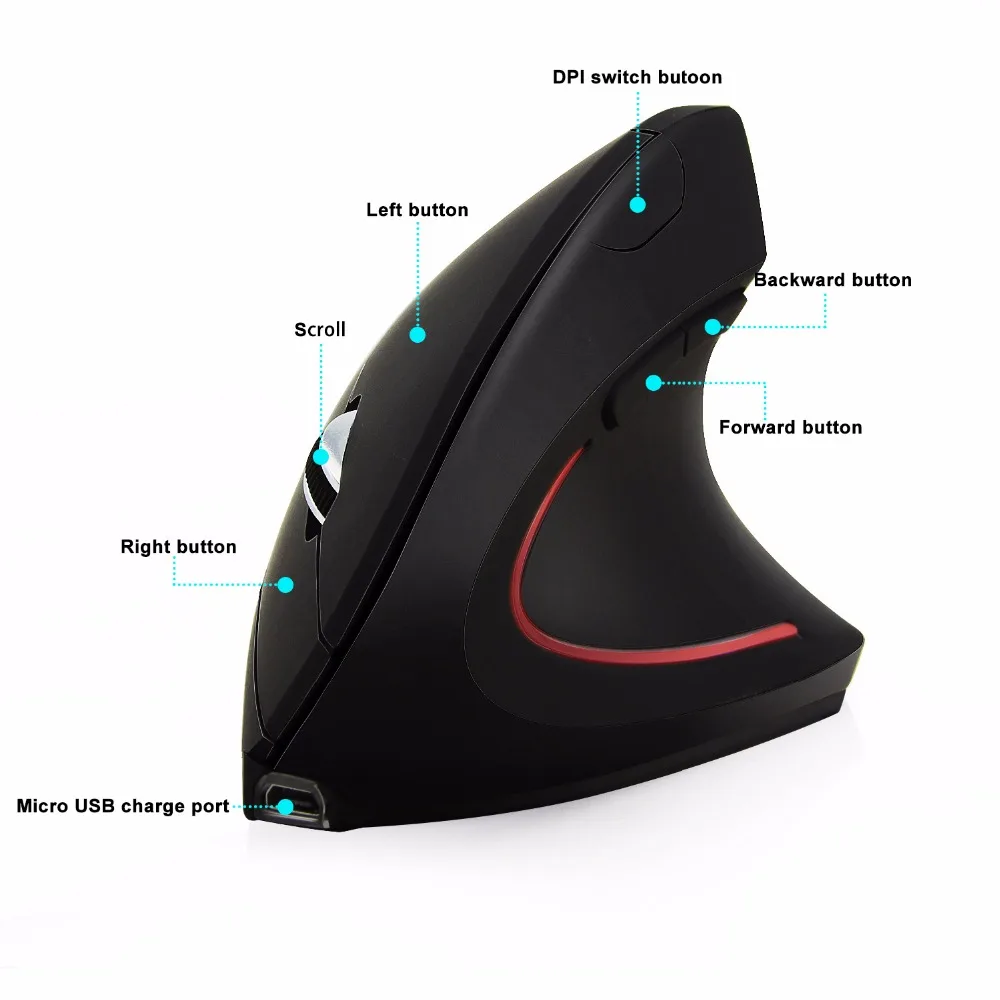 Беспроводной компьютер Mause 3 вида цветов драйверы USB 6D Gaming Mouse