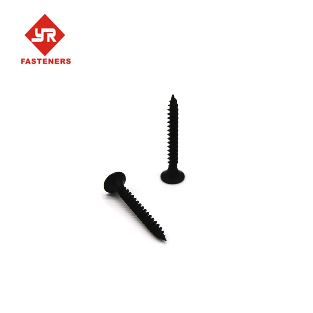 
Black fine thread Phillips Bugle Head drywall screw with factory price 