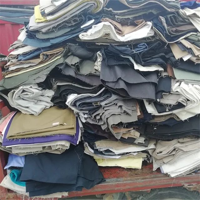 Fabric in cut pieces stock lot cotton twill fabric