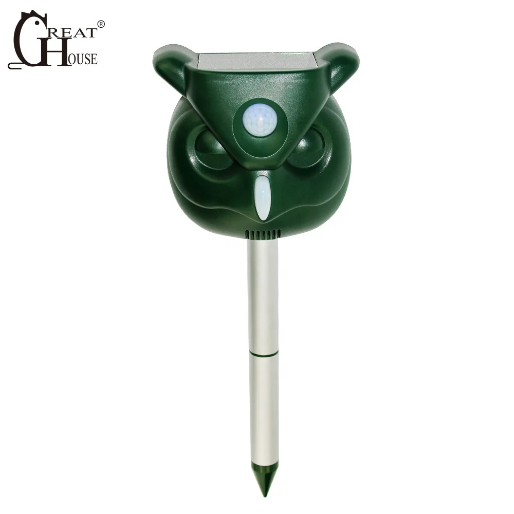 
GH-504 Outdoor Garden solar power ultrasonic motion activated deer raccoon raccoo skunks possum bear repeller animal repellent 