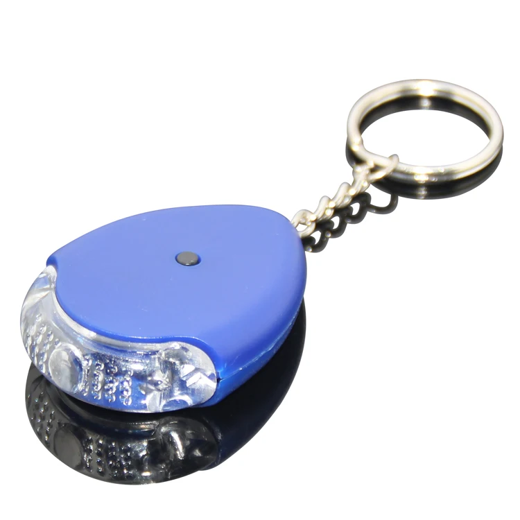 
Water Drop Shaped Plastic Keyfinder ABS Whistle Voice Control Electronic LED Alarm Whistle Key Finder Keychain 
