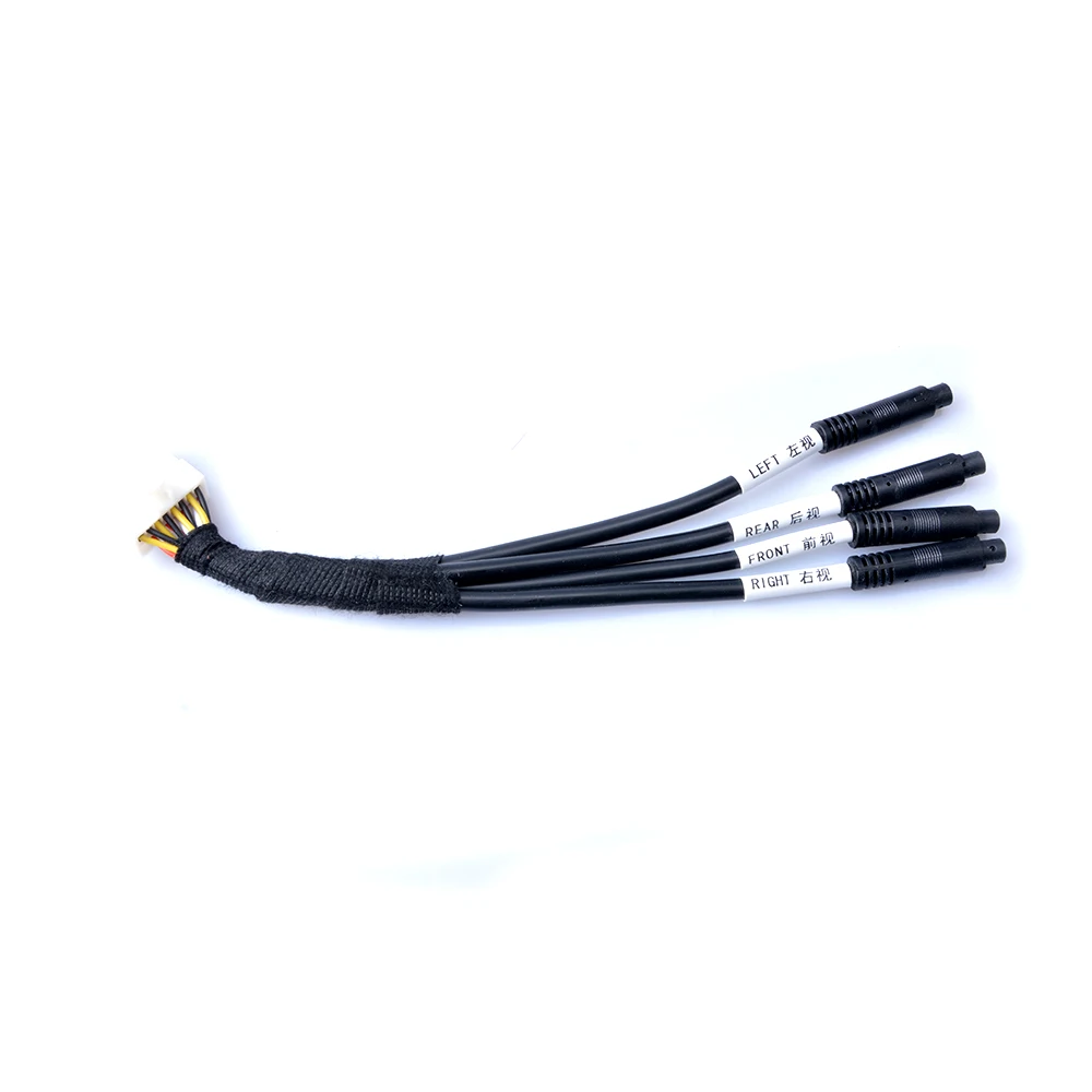 3D HD 1080P 4 channels seamless recording 360 degree car camera system