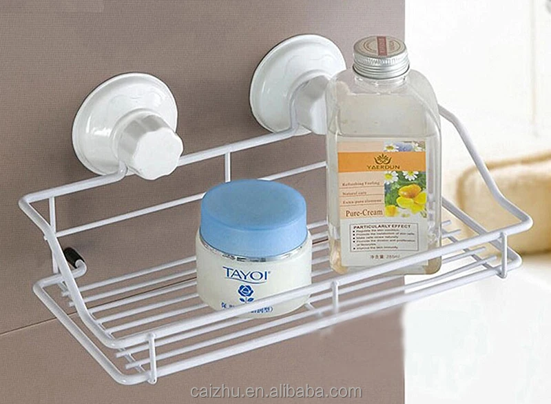 
Sucker Bathroom Shelf Storage Rack Suction Wall Shelf 