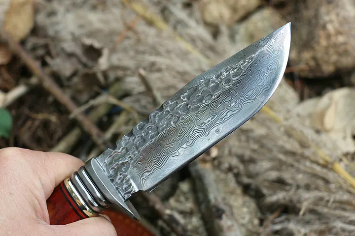 Высококачественный Нож из дамасской стали с фиксированным лезвием, охотничий нож с рукояткой camwood