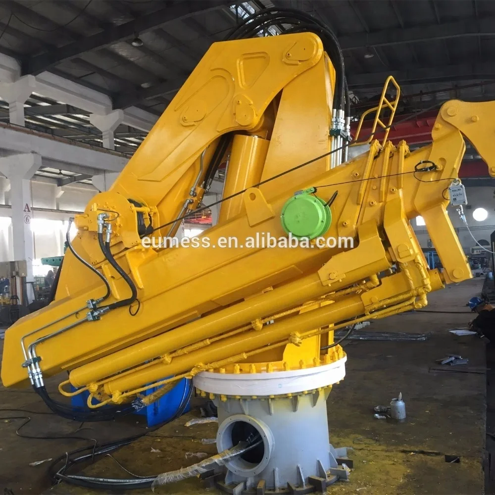 Hydraulic Knuckle Telescopic Boom Marine Mini Crane for Sale