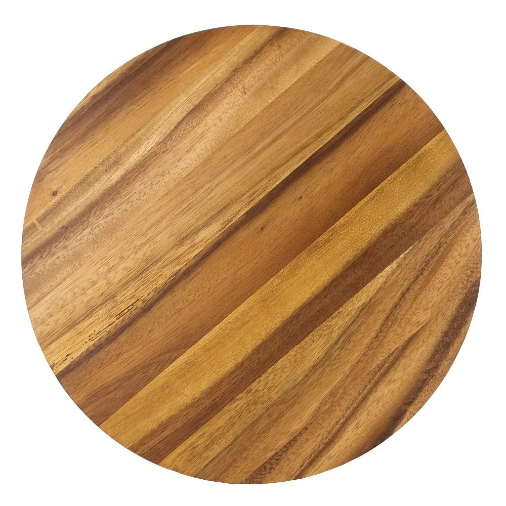 2017 hot sale kitchen use round acacia wood cutting board wholesale