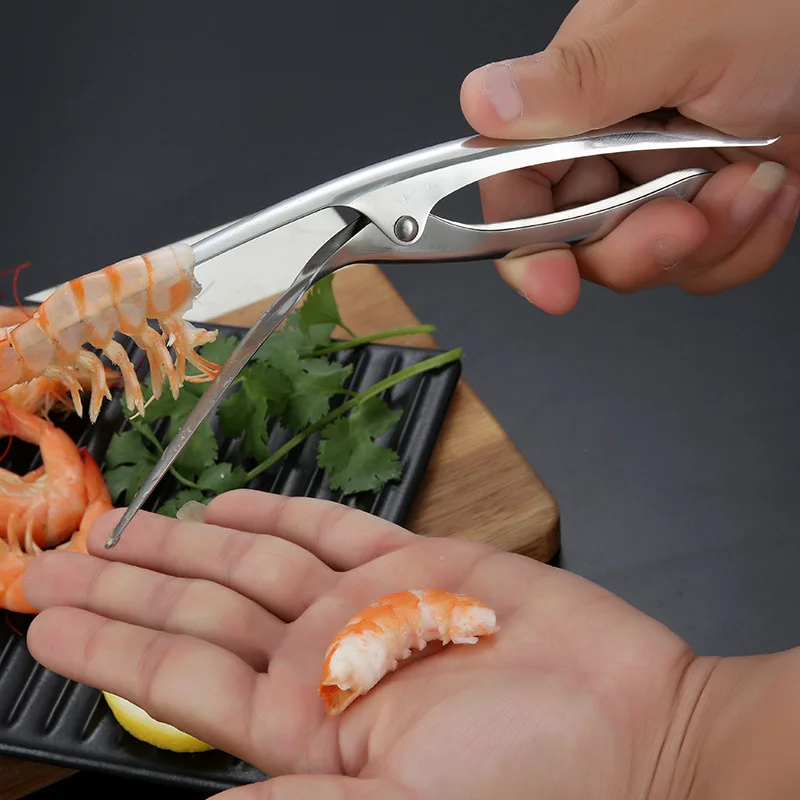 Professional Stainless Steel Shrimp Deveiner Tool Prawn Peeler Shrimp Peeler