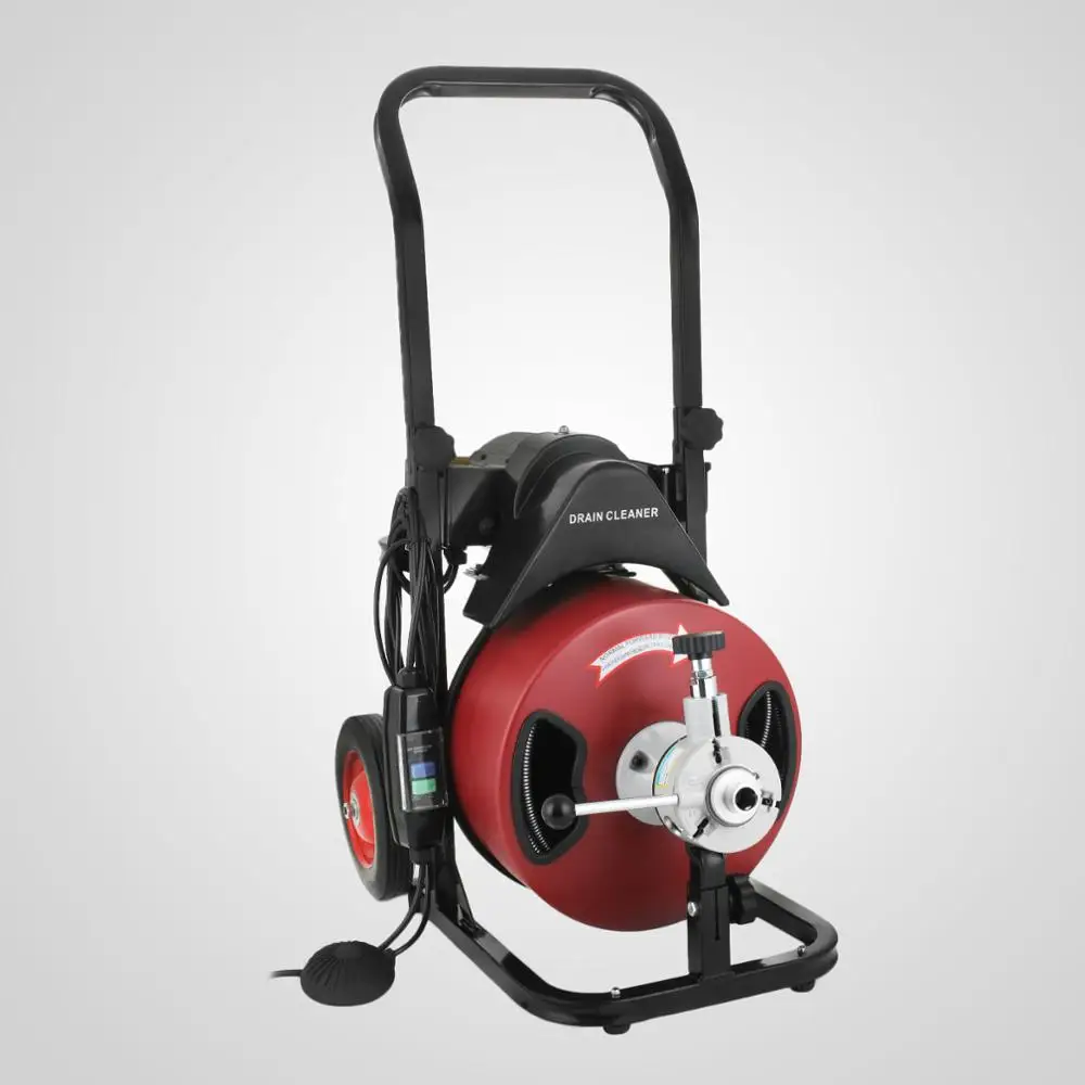 Кабель 50 футов * 1/2 дюйма с резцом, сверхмощное сантехническое оборудование, коммерческий диаметр 2-4 дюйма, Электрический сливной шнек, очиститель Слива труб