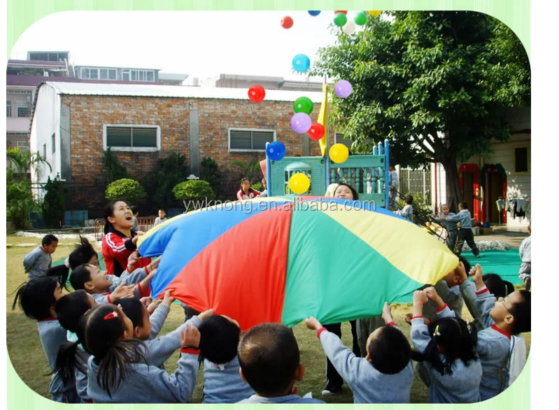 play parachute&rainbow play parachutes&kids Parachute games 3.5M,5M,6M
