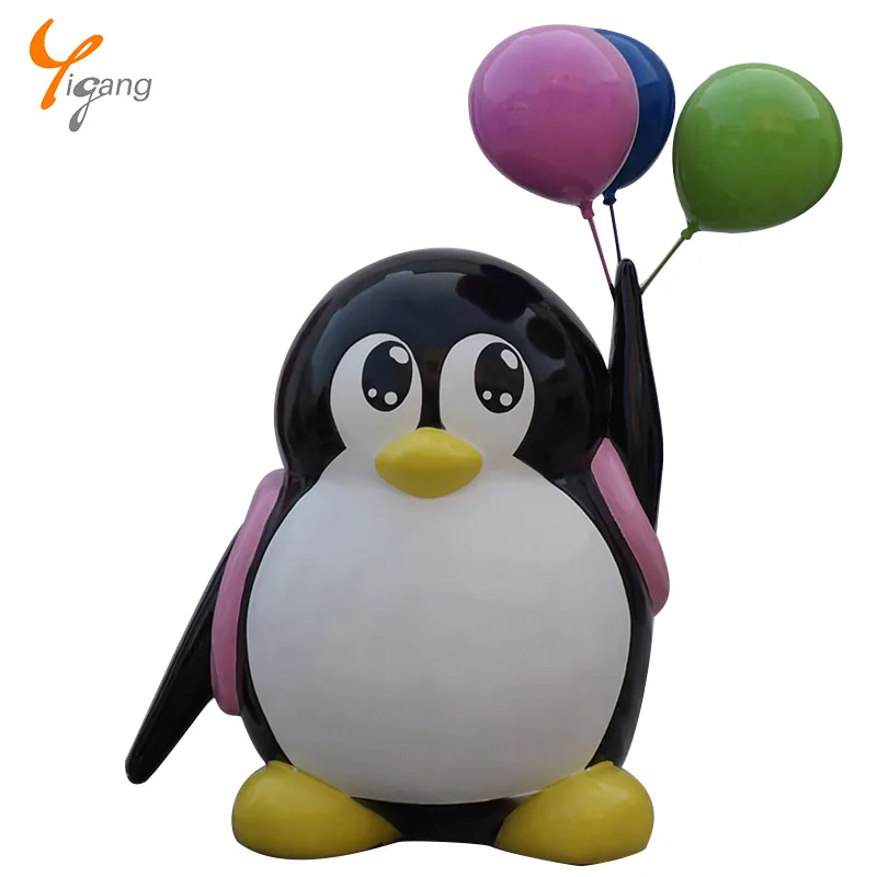Жизни Размер Пингвин статуя стекловолокна смолы скульптура