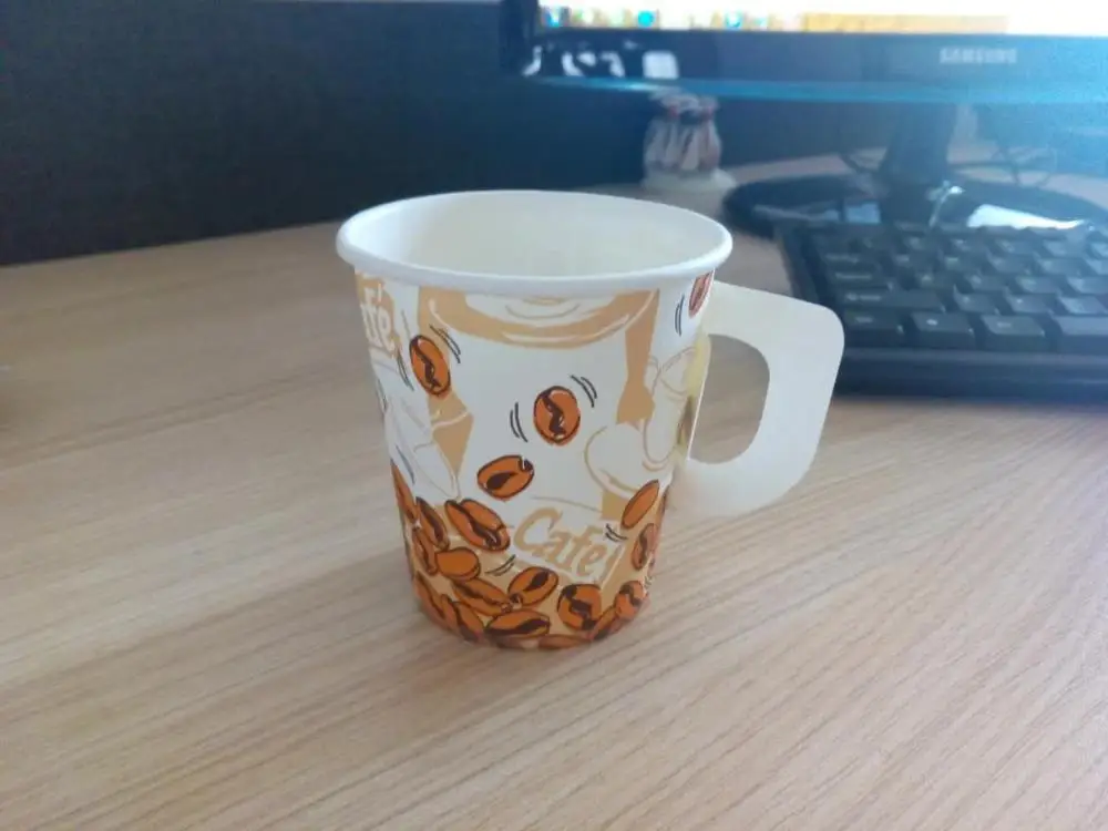 wholesale 7 oz coffee paper cup with handle