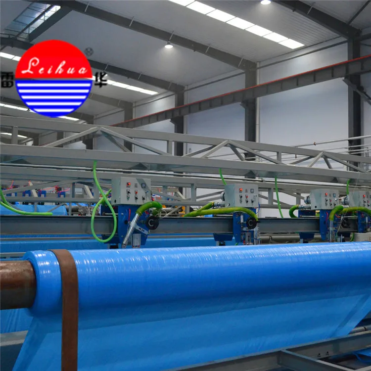 Высококачественный брезент из полиэтилена, Синий/Белый усиленный брезент