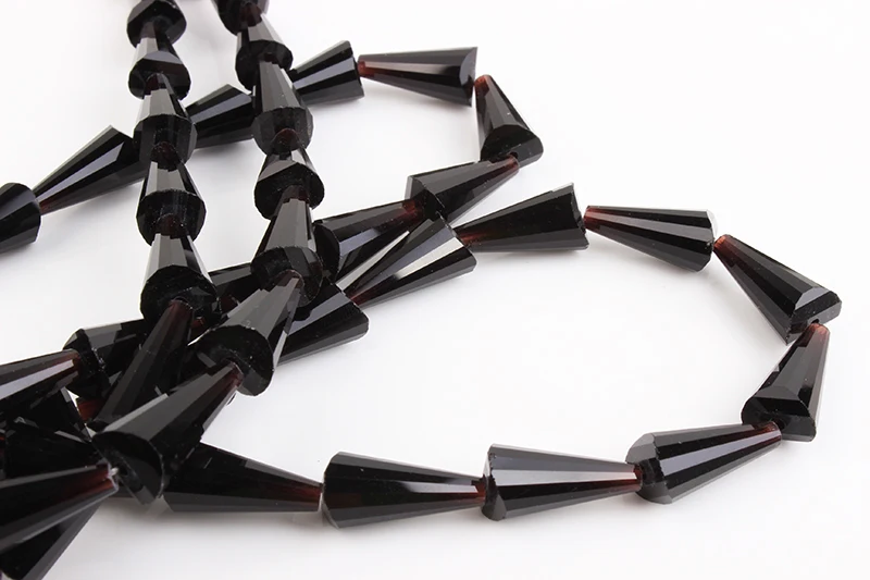 High quality jewelry clear faceted teardrop shape murano pendant glass beads for necklace