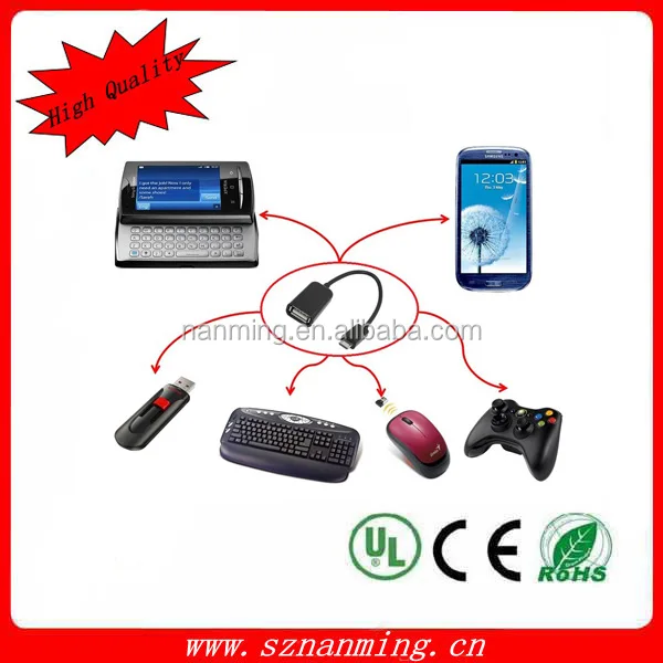 Micro USB otg кабель мужского на женский для смартфон