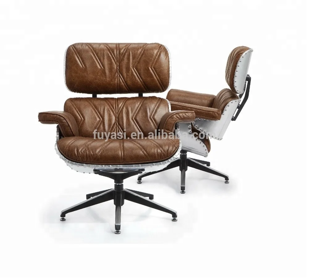 aluminum back classic leisure swivel chair