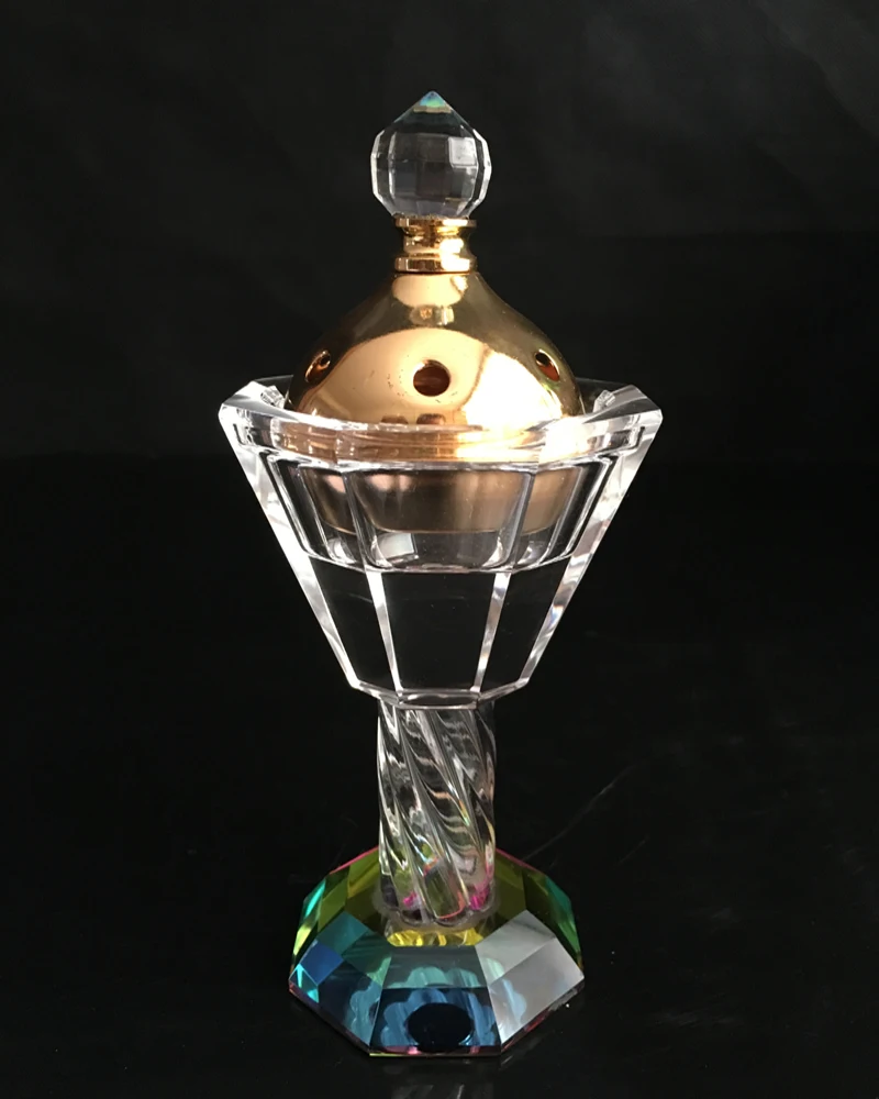 Недорогая курильница из хрустального стекла с арабским арабияном маленького размера