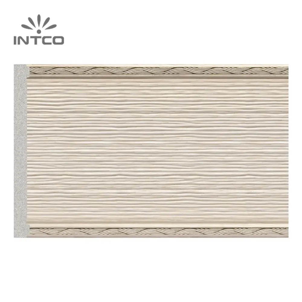 INTCO Quick Install Home Decor Waterproof Wood Texture Wall and Ceiling Moulding Cornice