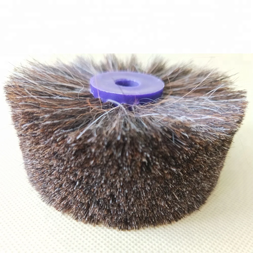 Horse Hair Shoe Polishing Wheel Brush
