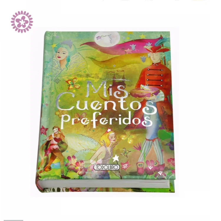 Wholesale Custom Colored Board Cover Kids Spanish Stories Books Printing
