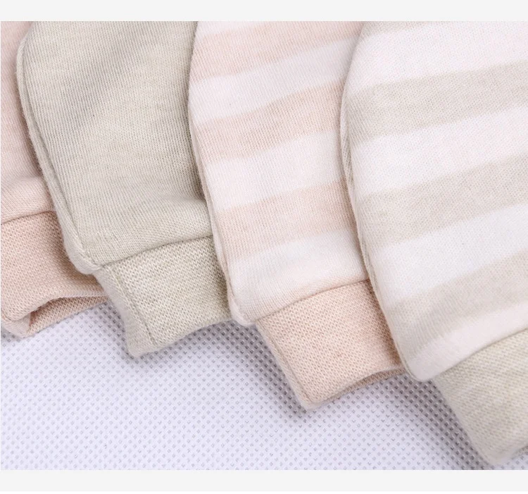 Guangzhou manufacture custom GOTS certificate 100% organic cotton winter warm newborn baby scratch mittens