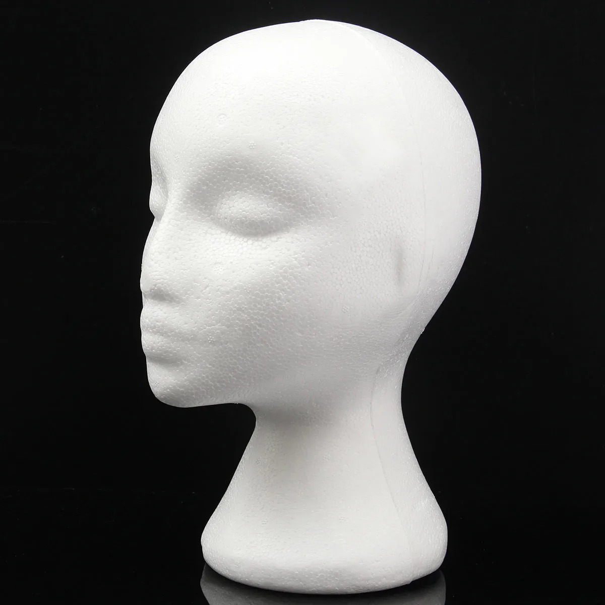YIPAI Female Styrofoam Mannequin Manikin Head Model Foam Wig Hair