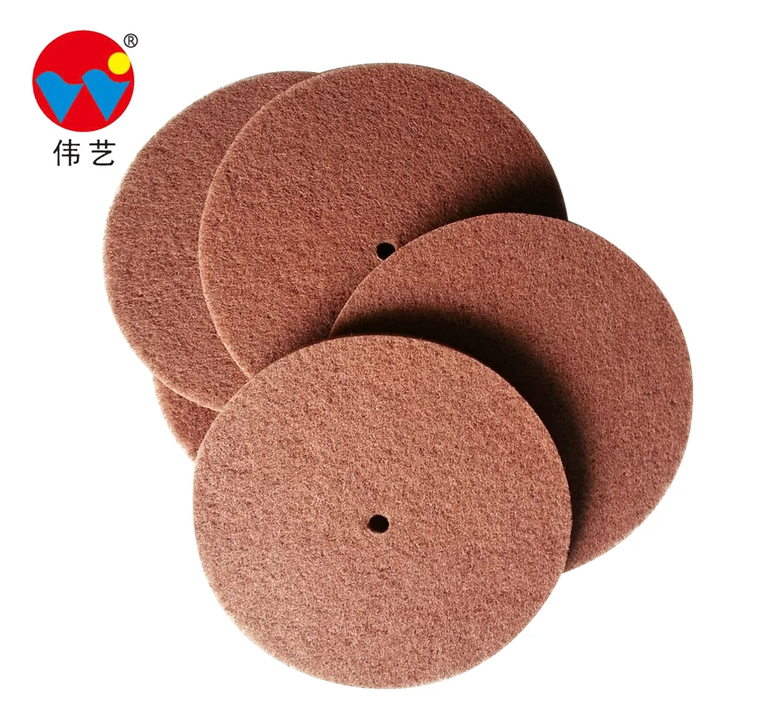 WEIYI Brown Nylon Polishing Pad Nylon Deburring Wheel Aluminum Carbide Polishing Wheel