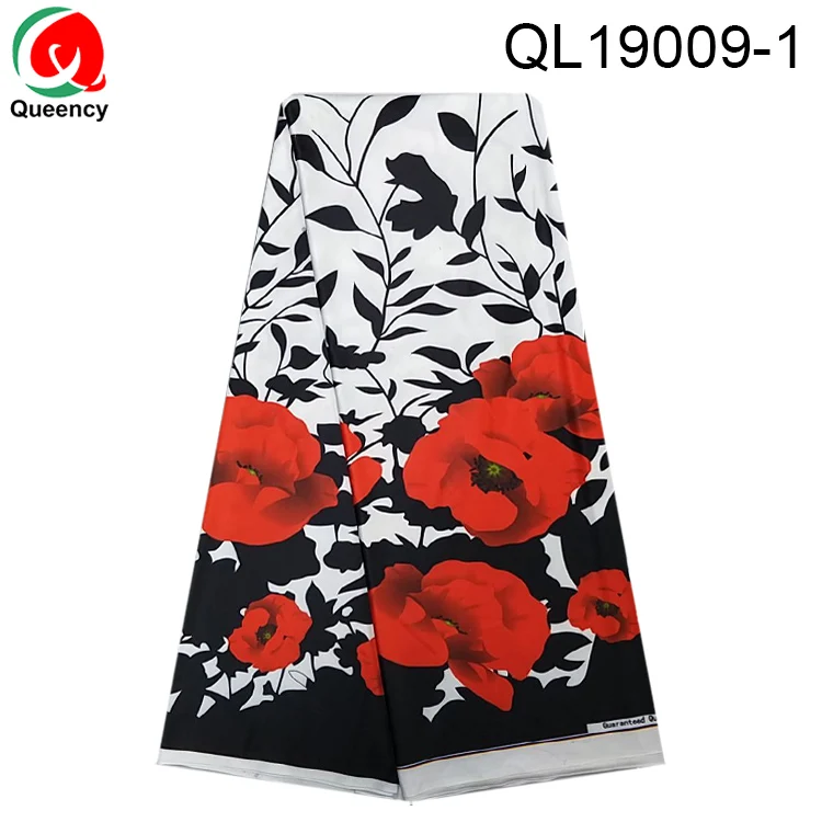 Queency Wholesale African Elastic jeset Fabric  Cotton Fabric Spandex nylon