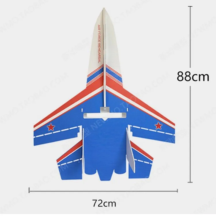 
Amazon Hot Selling RTF su-27 diy flanker rc airplane KT paper aircraft professional 