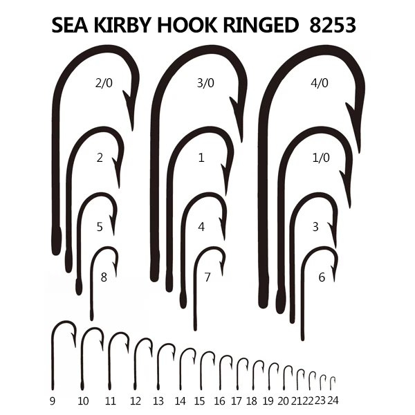 chinese high quality carbon steel fishing hooks sea kirby hook ringed