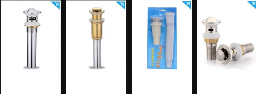 Bathroom Faucet Vessel Vanity Sink Pop Up Drain Stopper with Overflow