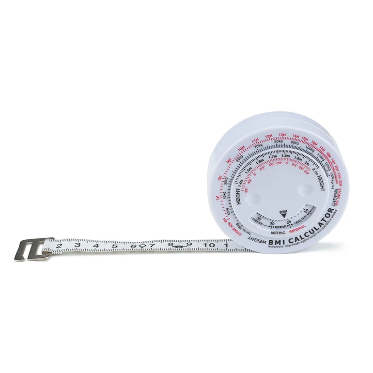 150cm/60inch professional plastic health measure tape medical BMI body fat measurement less than 1 dollar with company logo