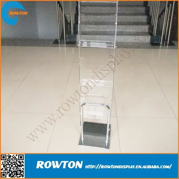 Moving adjustable folding portable book display stands