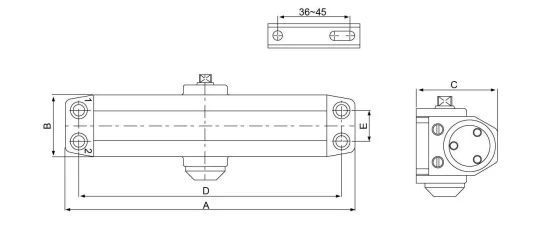 commercial hydraulic automatic hold open heavy duty door closer