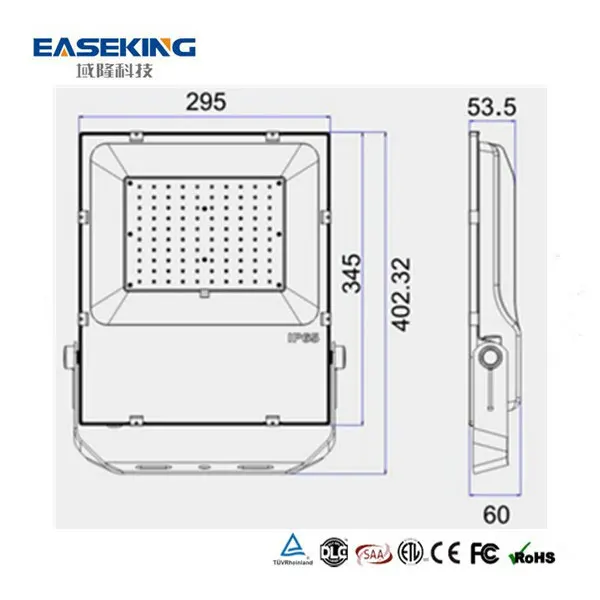20w 120w t shaped aluminum wall pack mount cct led flood light