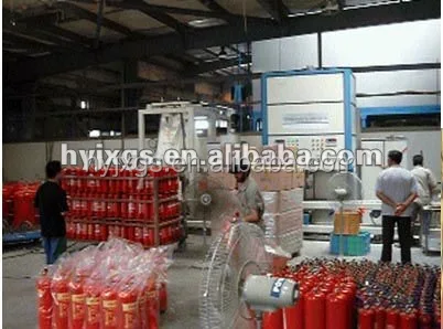 automatic fire extinguisher assembline line /automatic dry powder filling machine/automatic powder fire extinguisher production