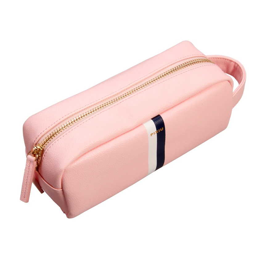 Factory Sale Pink Gift Set Series PU / Real leather Card Holder Handbag Luggage Tag Zipper Bag Holder Printing Logo Big Bag
