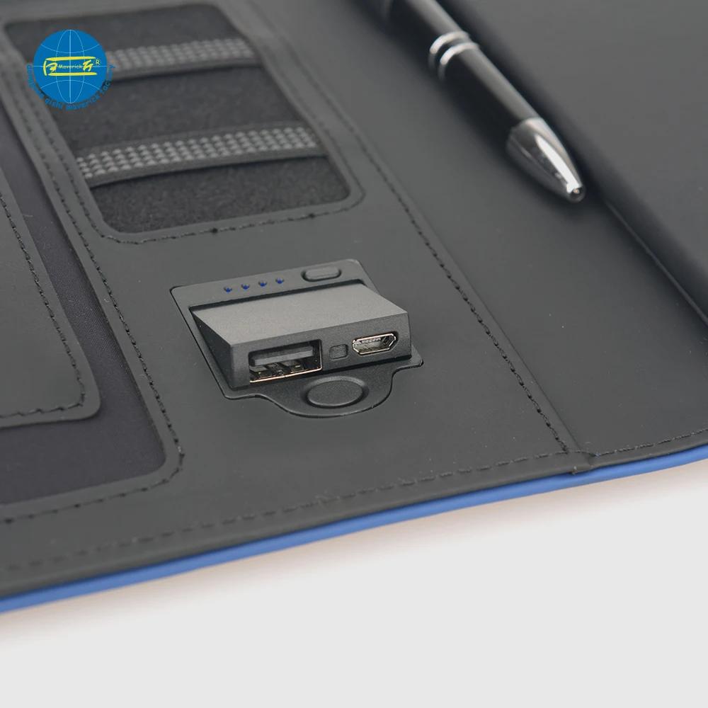 wireless charging a5 size  folder with notebook