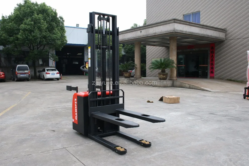 
1000kg 2500mm forklift electric pallet stacker with 2-stage frame 