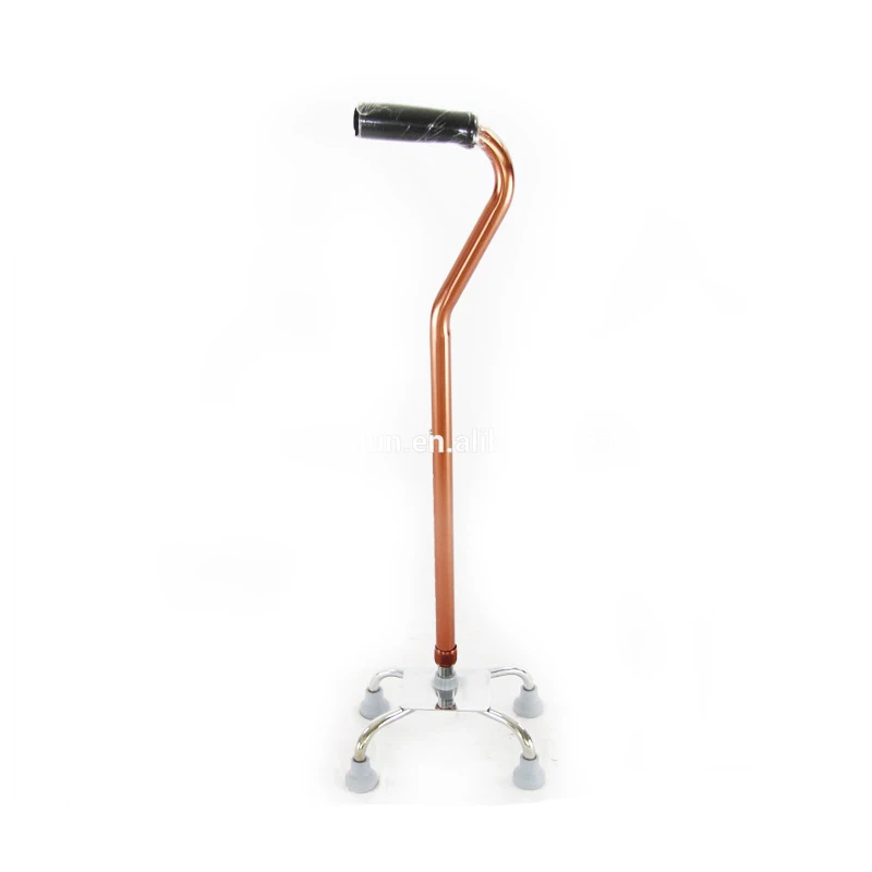Elderly Disabled Stable Non-Slip Adjustable Telescopic Light Weight 4 Feet Walking Stick