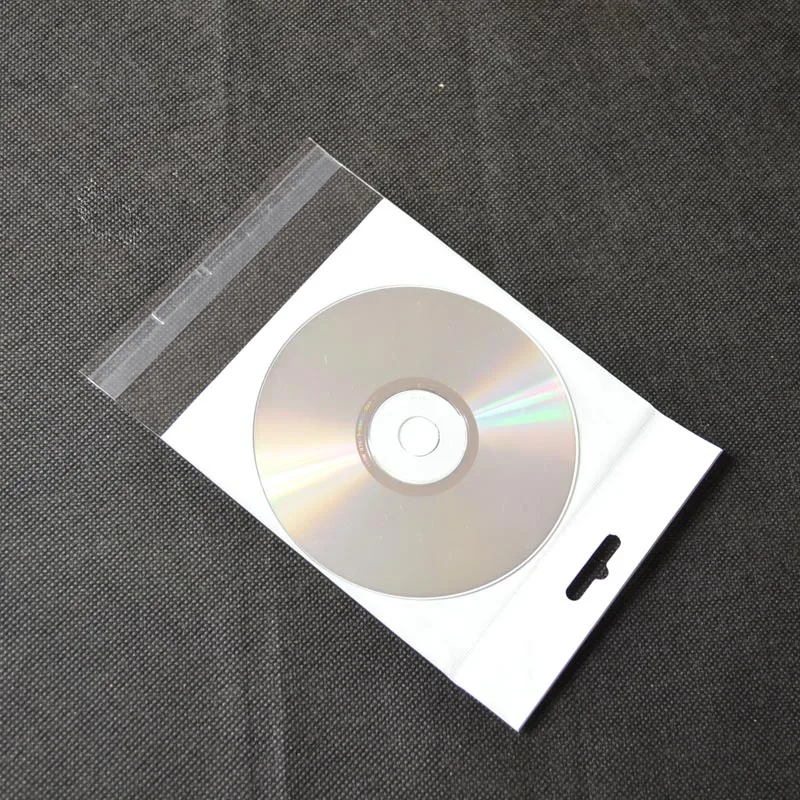 custom opp CD DVD package  bag  transparent clothing poly resealable bags plastic packing bag