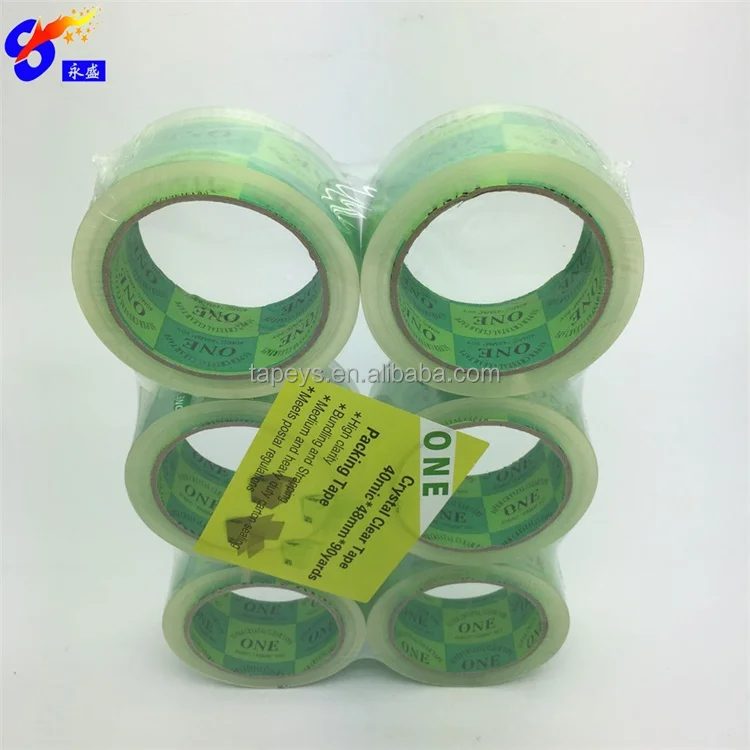 Transparent Yellow Bopp Packing Tape Carton Sealing Film Making Tape Durable