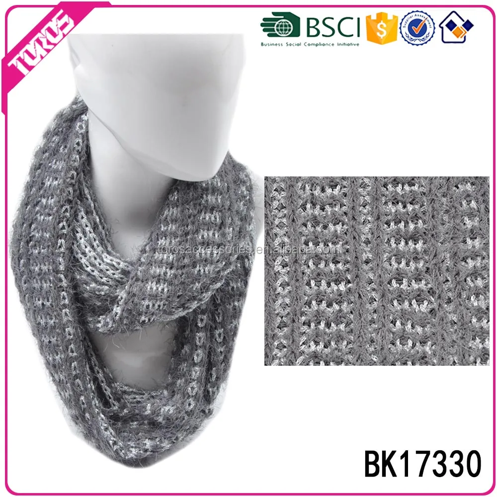 Торос футболка BSCI утверждение оптовая продажа зимние петли шарф трикотажные шею snood шарф