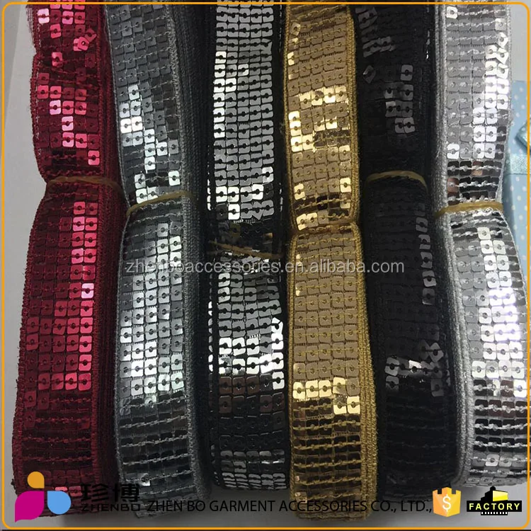 Zhenbo Wholesale Square Ribbon/Fabric Beauty Beads Sequins Lace Fabric