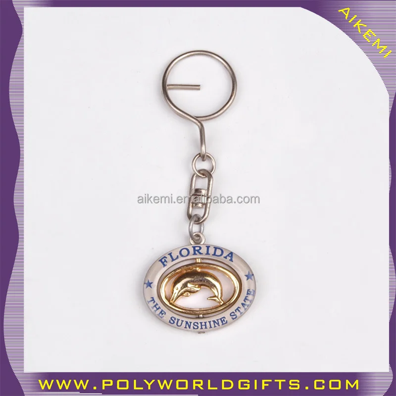 new fashion style spinning zinc alloy metal souvenir keychain, metal souvenir keychains state name,souvenir keychain las vegas