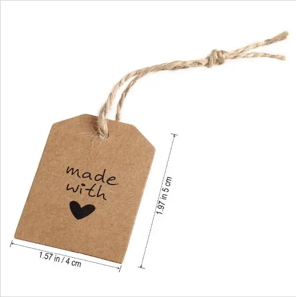 
Kraft Paper Tags Luggage Wedding Blank Price Hang tag Kraft Gift Hang tag 