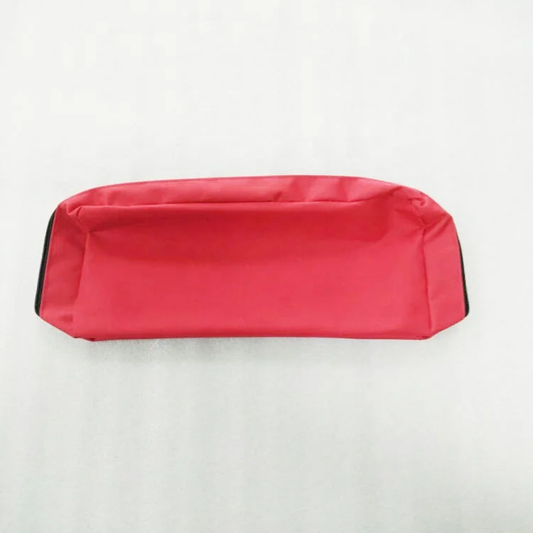
2021 Закрытая красная мягкая хлопковая косметичка на молнии 